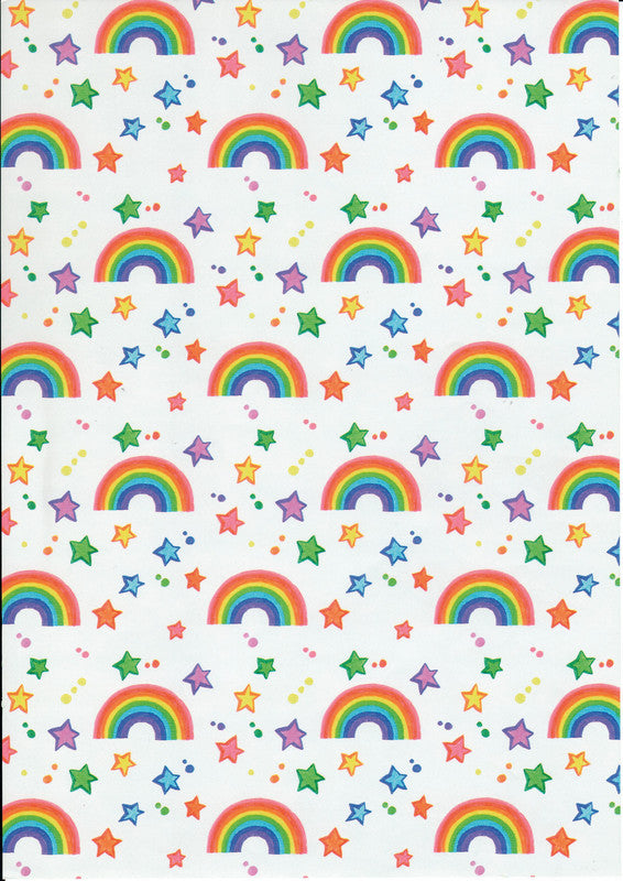 Geschenkpapier Regenbogen gestrichen – 50 cm × 3 m – 70 g/m²