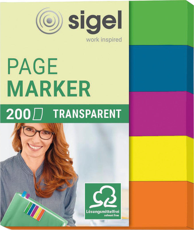 Sigel Haftnotizen – 12×50 mm – sortiert, 5×40 Blatt, recyclingfähig