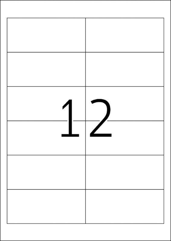 HERMA Druckeretiketten, 97 mm × 42 mm, weiss, Papier, permanent, 300 Etiketten (25 Blatt)