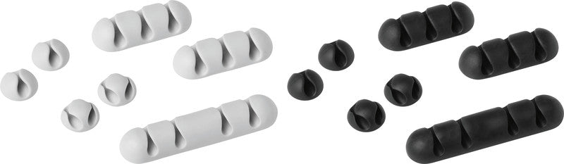 Durable Kabel-Clip Cavoline – 20 mm, Kunststoff, Graphit, selbstklebend, 6er-Pack, für 1 Kabel
