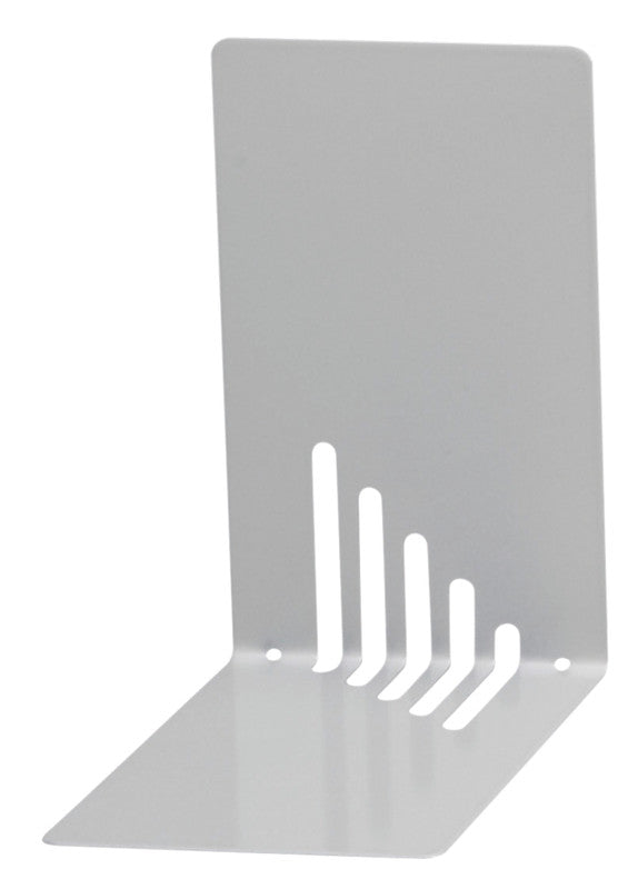 MAUL Buchstützen, schmal – silber – 85 × 140 mm – Stahl, 2 Stück
