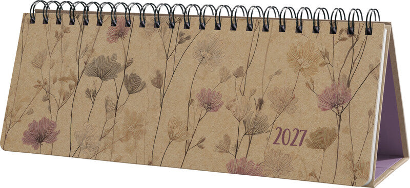 Sigel JOLIE Pure Wochenplaner – 1 Woche/2 Seiten, Spiralbindung, 30 × 15,4 cm, Jan–Dez, 2027, mit Steller