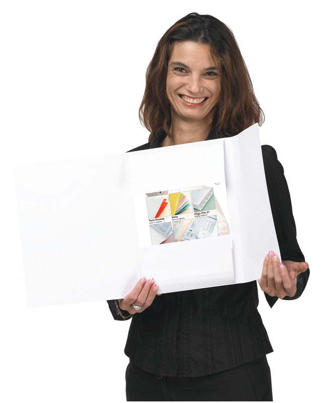 Biella Konferenzmappe – A4, Visitenkartenfach, mit Fronttasche, Karton, Weiss