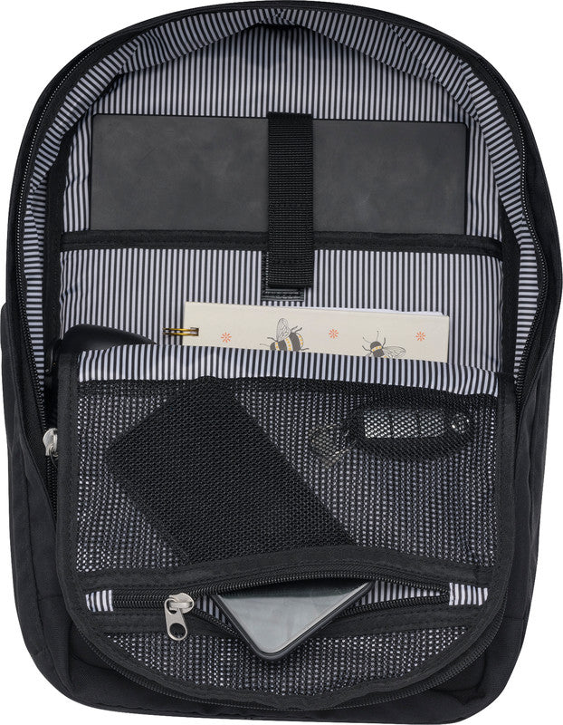 Beckmann City Light – Notebook-Rucksack – für 13"-Notebook, 20 l, rPET, schwarz