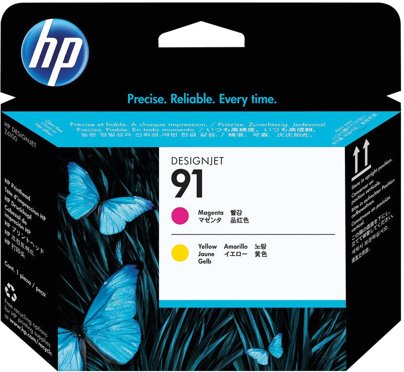 HP Value Pack Druckkopf + Tinte Nr. 91 – Magenta/Gelb, 775 ml