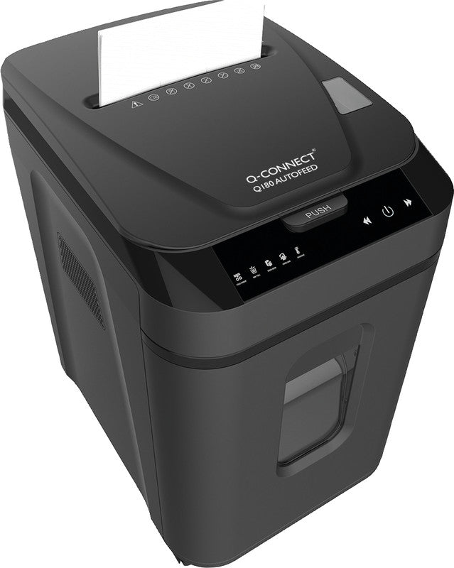 Q-Connect Q180 – Aktenvernichter, DIN P-4, Mikroschnitt 4 × 12 mm, 10 Blatt, 32,2 l, A4
