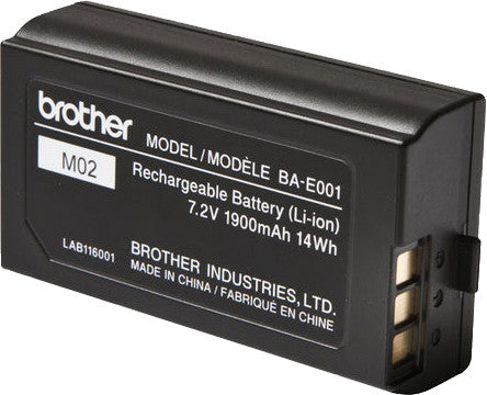 Brother Akkubasis BA-E001, 7,2 V – für P-touch E300VP, H300, H500 und andere, schwarz, Kunststoff