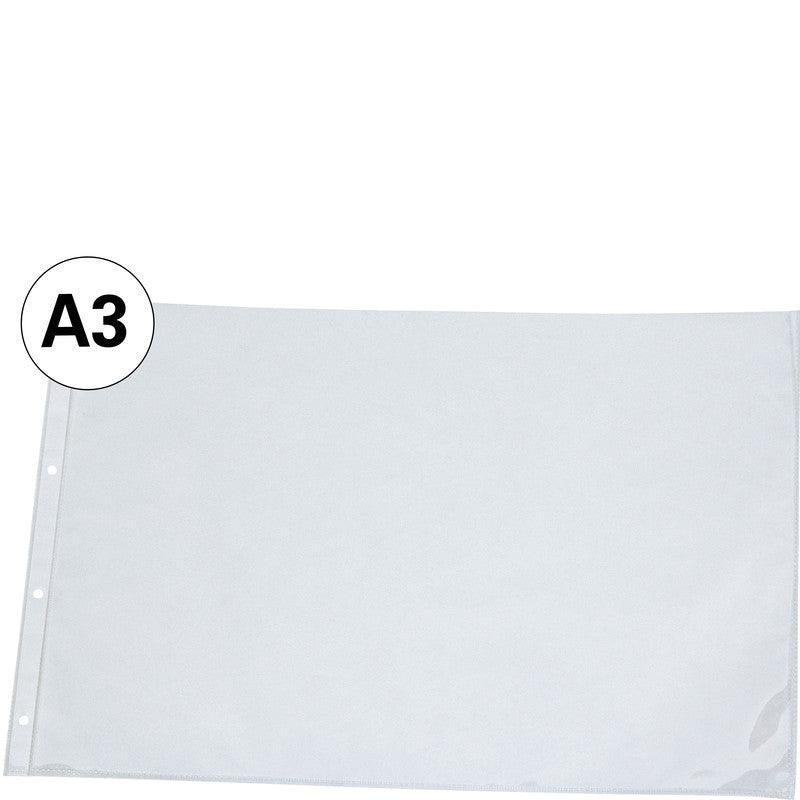 Q-connect Sichtmappe A3, transparent, Kunststoff, glänzend, 80 µm, 10er-Pack