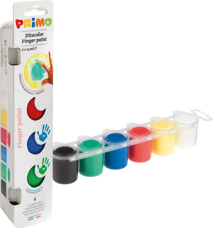 Primo Fingerfarben – Set – 6 Farben, abwaschbar