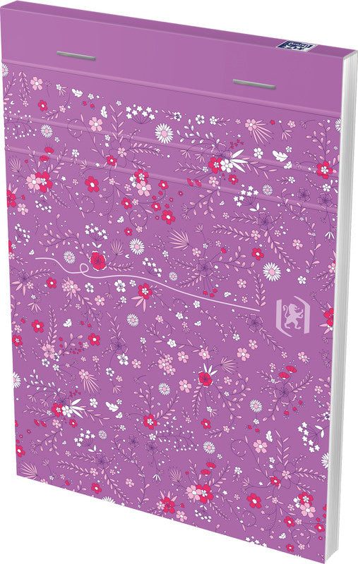 Oxford Notizblock A6, liniert, 6 mm, Klammerheftung, 80 Blatt, perforiert, 90 g/m² – mehrfarbig