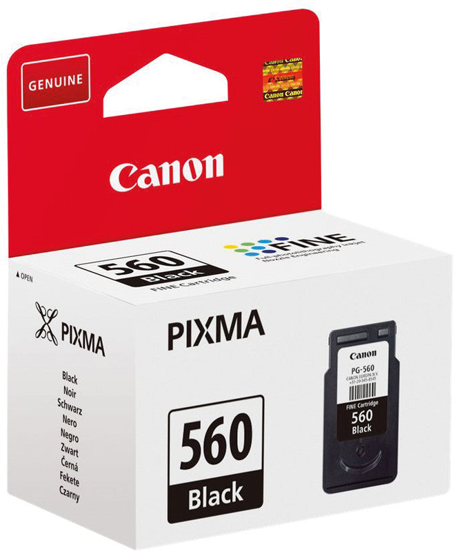 Canon Tintenpatrone PG-560, Schwarz, 180 Seiten – für Inkjet- und Multifunktionsgeräte