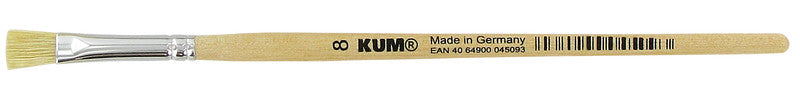 Kum Pinsel – braun, Schweinsborsten, Länge 180 mm, Schaft Birke, Aluminiumzwinge, Grösse 8