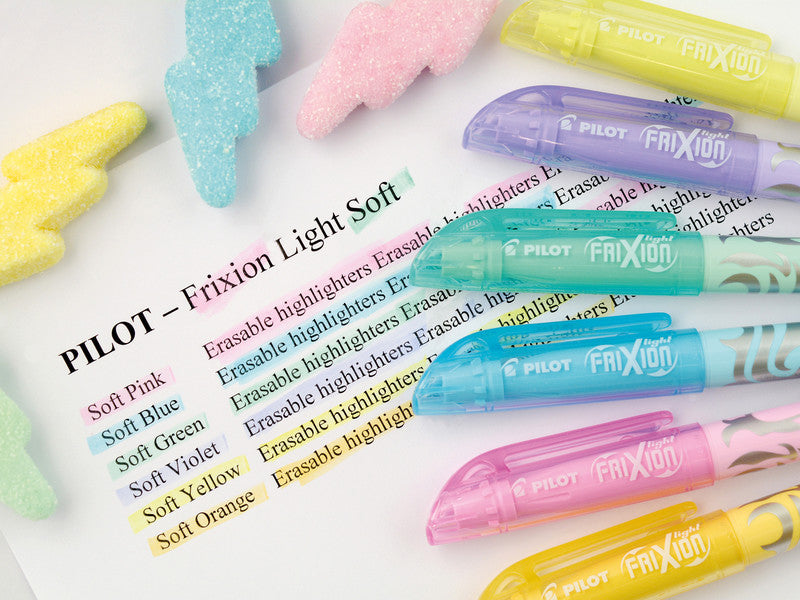 Pilot FriXion Light Textmarker Pastellblau – Keilspitze, 3,3 mm, radierbar