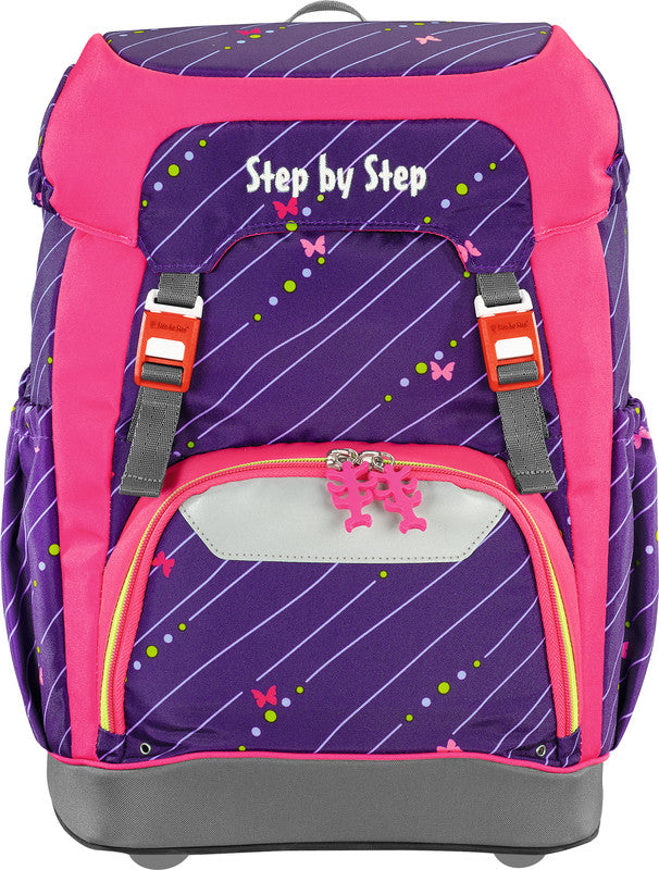 Step by Step Schulrucksack Grade – Shiny Butterfly – B 28,0 × H 41,0 × T 20,0 cm – recycelte Materialien