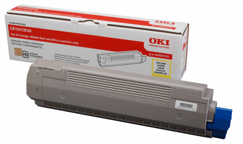 OKI Toner – Gelb, 8000 Seiten