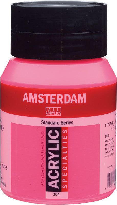 Royal Talens Amsterdam – Acrylic Standard – Acrylfarbe – Reflexrosa, 500 ml