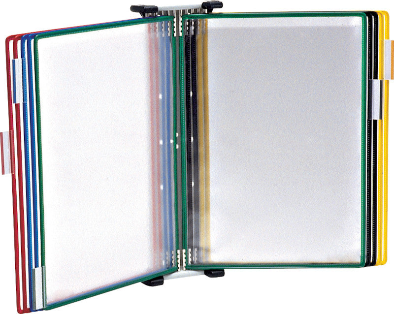 Djois Tarifold Sichttafelsystem Wandelement – 250 × 50 mm, hellgrau, für A4, 10er-Pack