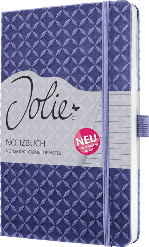 Sigel Notizbuch, A5, liniert, Fadenheftung, 174 Seiten, perforiert, 80 g/m² – dunkellila