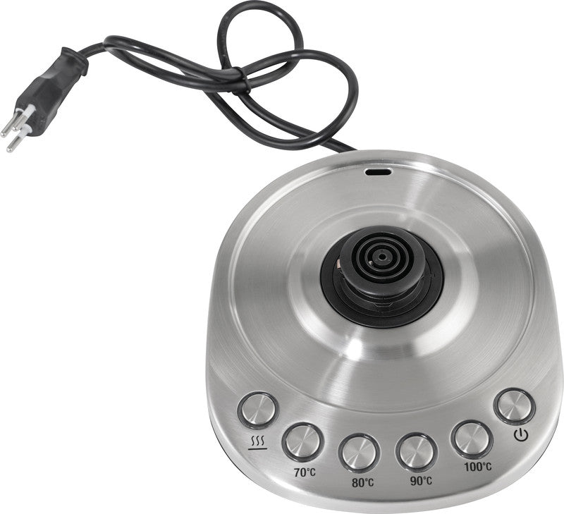 Furber. Furber – Wasserkocher 1,5 l, Warmhaltefunktion, 2200 W, Edelstahl, Silber