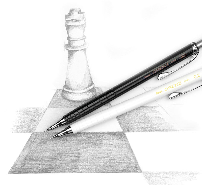 Pentel Orenz Druckbleistift – 0,2 mm, Anti-Minenbruch, Schwarz