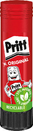Pritt Klebestift – Stift, permanent, transparent, lösungsmittelfrei, schnelltrocknend, 43 g, zum Basteln