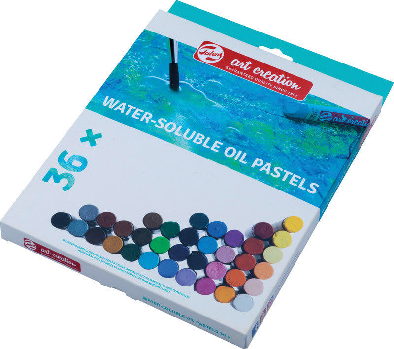 Talens Ölpastelle – farbig sortiert, Schaft: Papier, 36er-Pack, wasservermalbar, geruchsarm