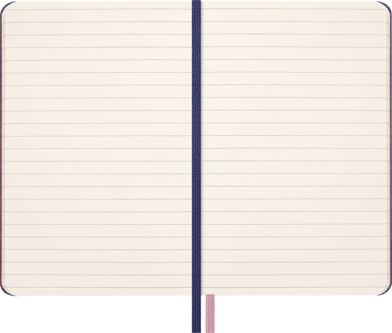 Moleskine Notizbuch, 90 × 140 mm, liniert, Leimbindung, Hardcover, 160 Seiten, 100 g/m² – blau, 2er-Pack
