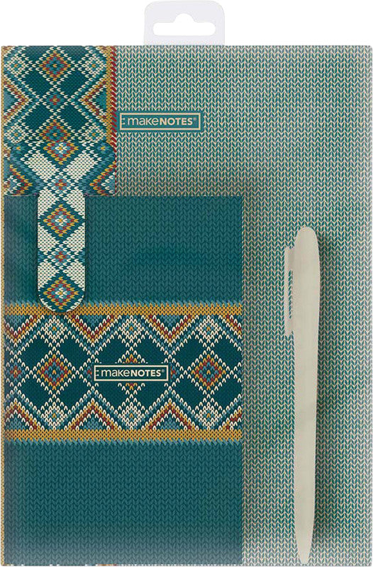 Makenotes Schreibset, Notizbuch A5 80 Seiten (liniert), Heft 90 × 140 mm 64 Seiten (blanko), Lesezeichen