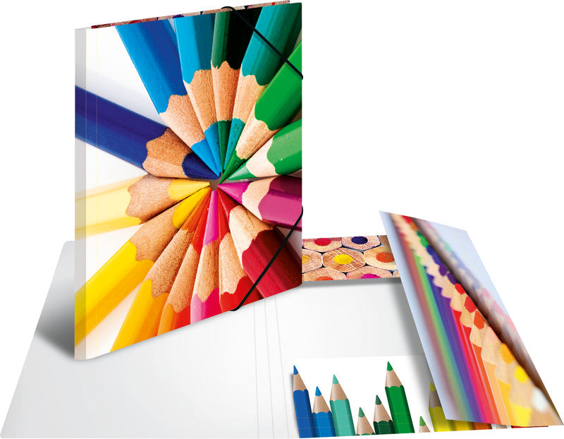 HERMA Sammelmappe für A4, Karton, mehrfarbig, mit Gummizug