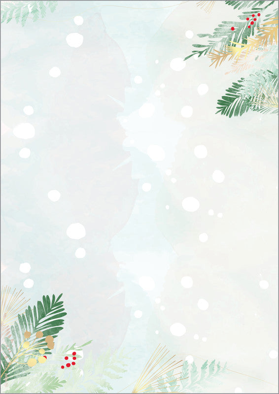 Sigel Motivpapier – A4, 90 g/m², mehrfarbig, Motiv: Christmas Forest Watercolor – für Inkjet/Laser/Kopierer