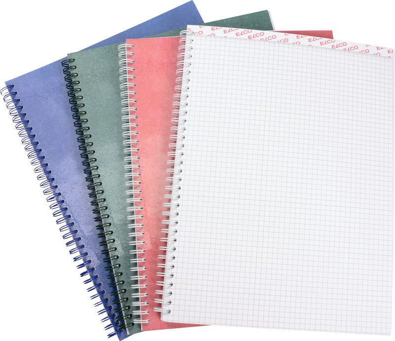 Elco Collegeblock, 80 Blatt, 4-fach gelocht, perforiert, 80 g/m² – Blau, für ELCO Notes-App, 2er-Pack