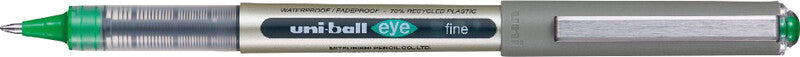 Uni-Ball eye fine ECO – Tintenroller, dokumentenecht, mit Kappe, 0,5 mm, grün