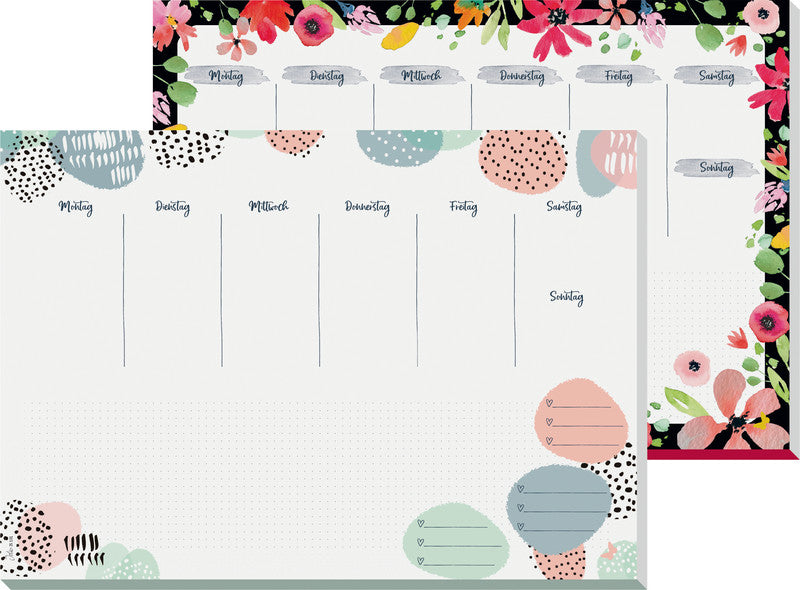 Sigel JOLIE Wochenplaner – undatiert, A3, Flower Love