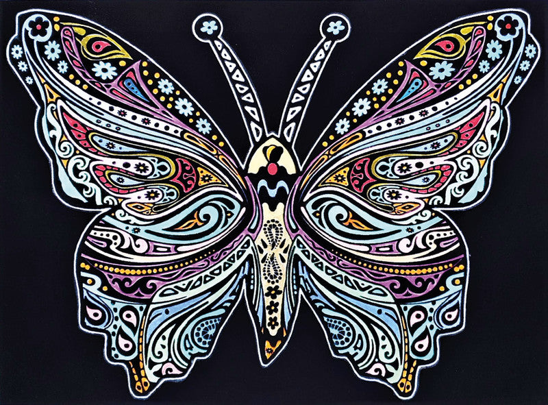 Tataruga Samtbild Malkarton, Karton, 29,7 × 21 cm, schwarz