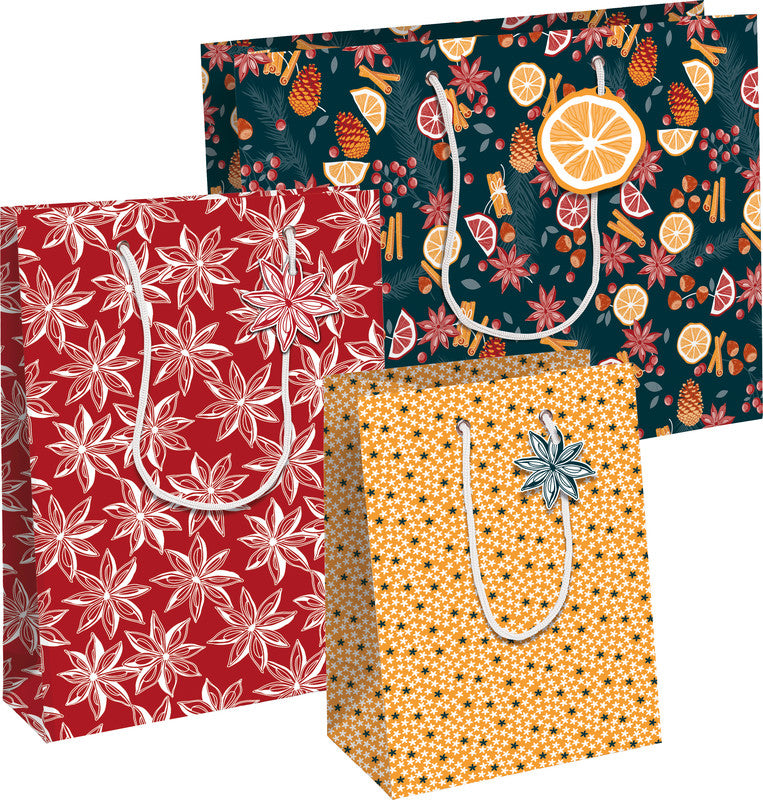 Clairefontaine Tragetasche Agrumes – Weihnachten – Papier, 373 × 275 × 118 mm