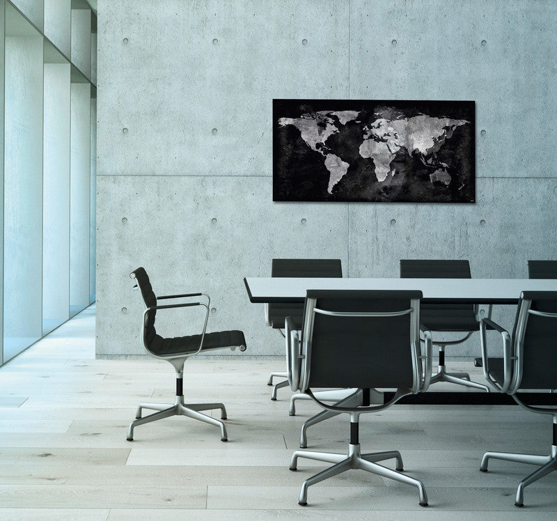 Sigel Whiteboard – 130 × 55 cm, Glas, magnetisch, Wandmontage, inkl. SuperDym-Magnetwürfel, Montagesatz