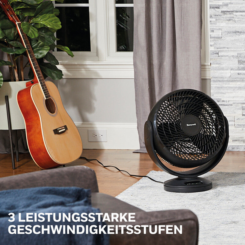 Honeywell TurboForce Bodenventilator – 3 Stufen, oszillierend, 75 W, 64 dB, Schwarz