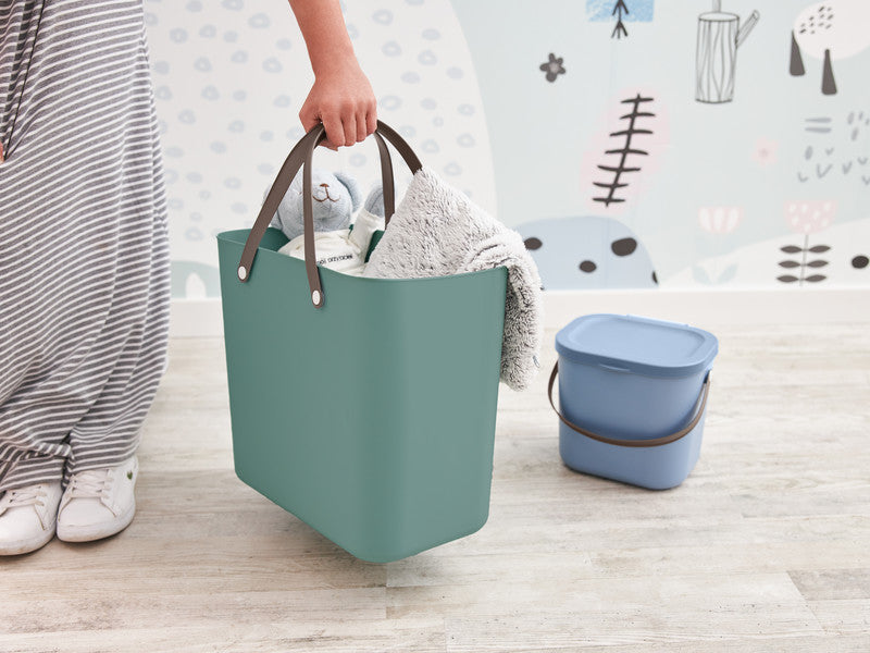 Rotho Aufbewahrungsbox – Kunststoff, Mistelgrün, 23,5 × 34 × 40 cm