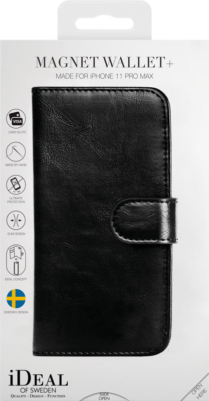 Ideal of Sweden – Booklet-Hülle – für Apple iPhone 11 Pro Max – schwarz – mit Kartenfach, Magnetverschluss