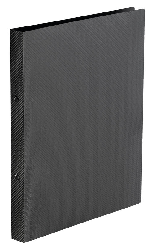 Kolma Zeigebuch Flex 2 – A4 Hochformat – 2 Ringe, Ø 20 mm, Rücken 25 mm – Schwarz, Kunststoff, Recyclingfähig