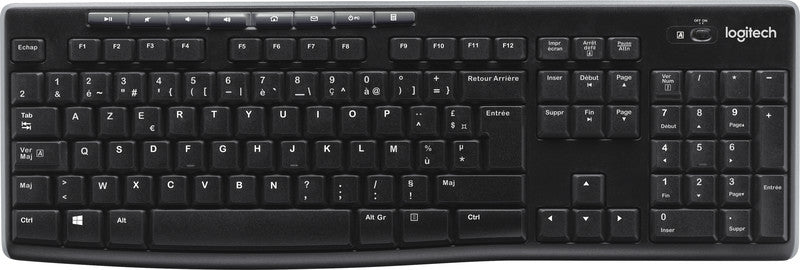 Logitech Kabellose Tastatur – K270, Unifying-USB-Empfänger, 10 m Reichweite