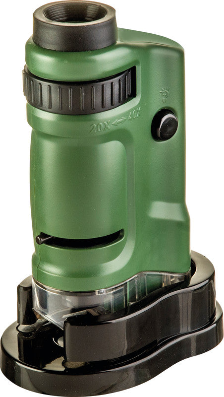 Carson MicroBrite Taschenmikroskop – 20–40×, LED, grün