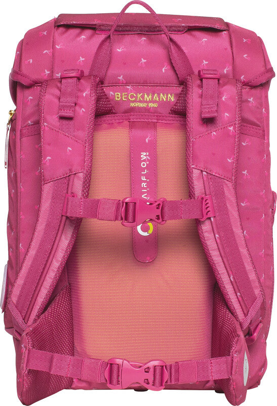 Beckmann Schulrucksack Plus Air – 6-teilig – Cherry – Recycelte Materialien