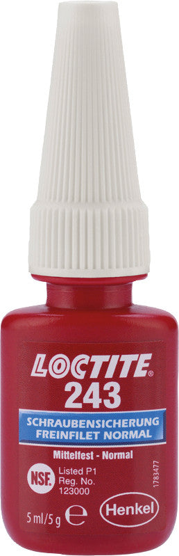 Loctite Schraubensicherung – wasserfest, für Schrauben, 5 ml, blau