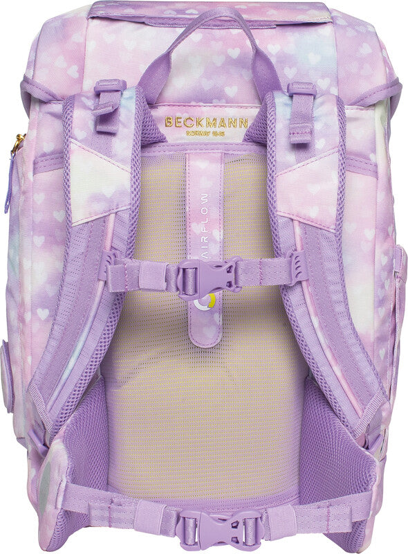 Beckmann Schulrucksack Plus Air – Einhorn Prinzessin Lila – 28,0×40,5×23,0 cm – Recycelte Materialien