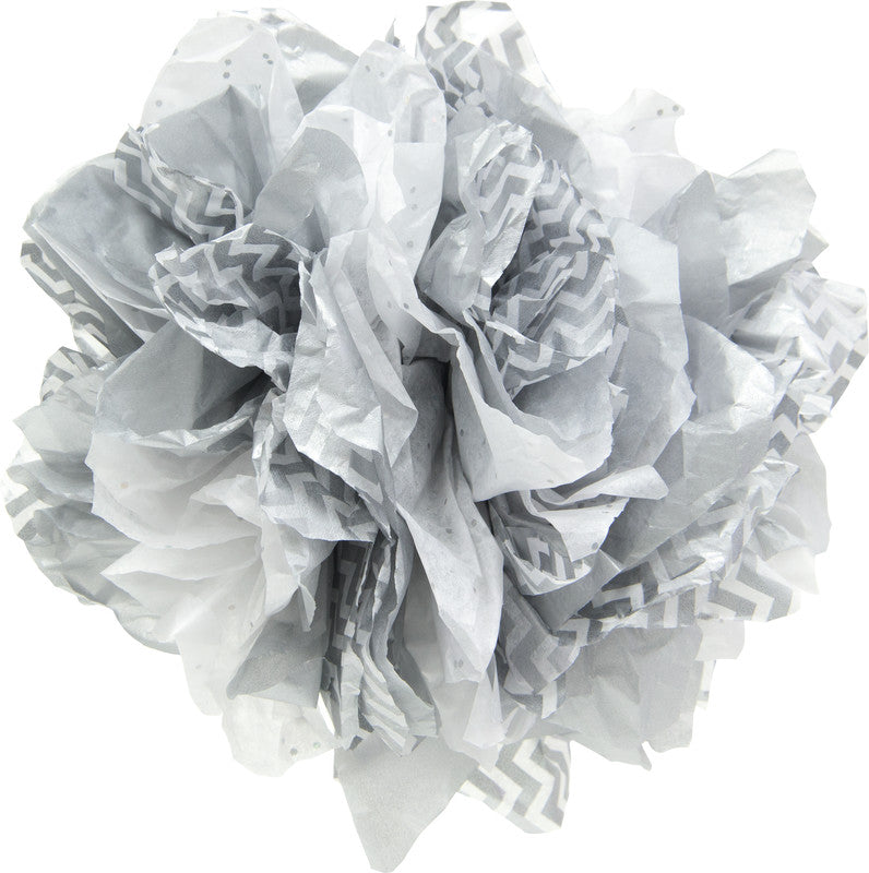 Folia Seidenpapier, 20 g/m², 50 × 75 cm, silber, 6 Blatt, FSC Mix Credit