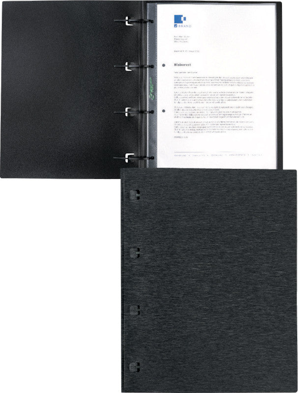 Kolma Schnellhefter LineaVerde XL – A4, PP, schwarz, Fassungsvermögen 40 Zeigebuchtaschen