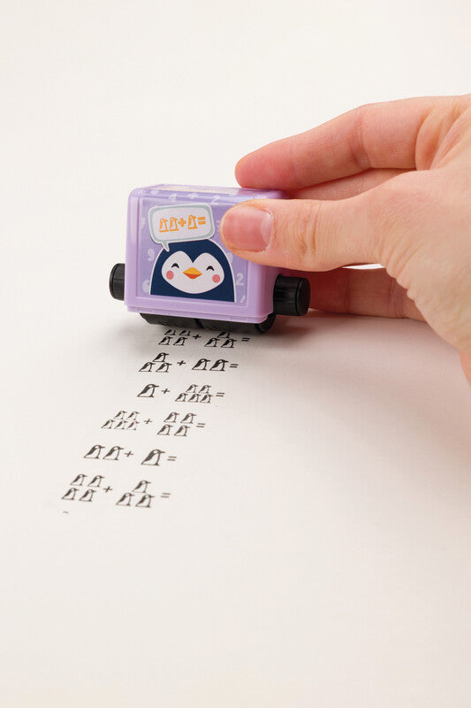 Little Dots – Pinguin Rollstempel – Rechenrally, Abdruckhöhe 25 mm