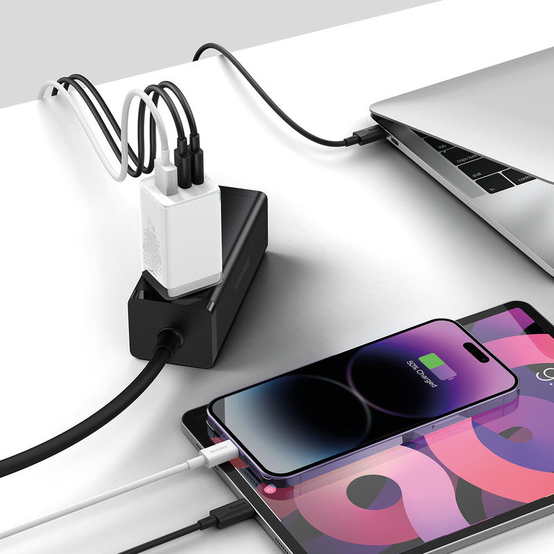 Baseus GaN 5 Pro Ladegerät – 65 W, 2× USB-C + 1× USB-A, PD 3.0
