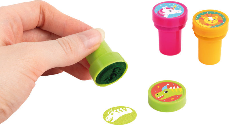 Trendhaus Motivstempel – selbstfärbend, 6 Motive, 23 mm, sortiert